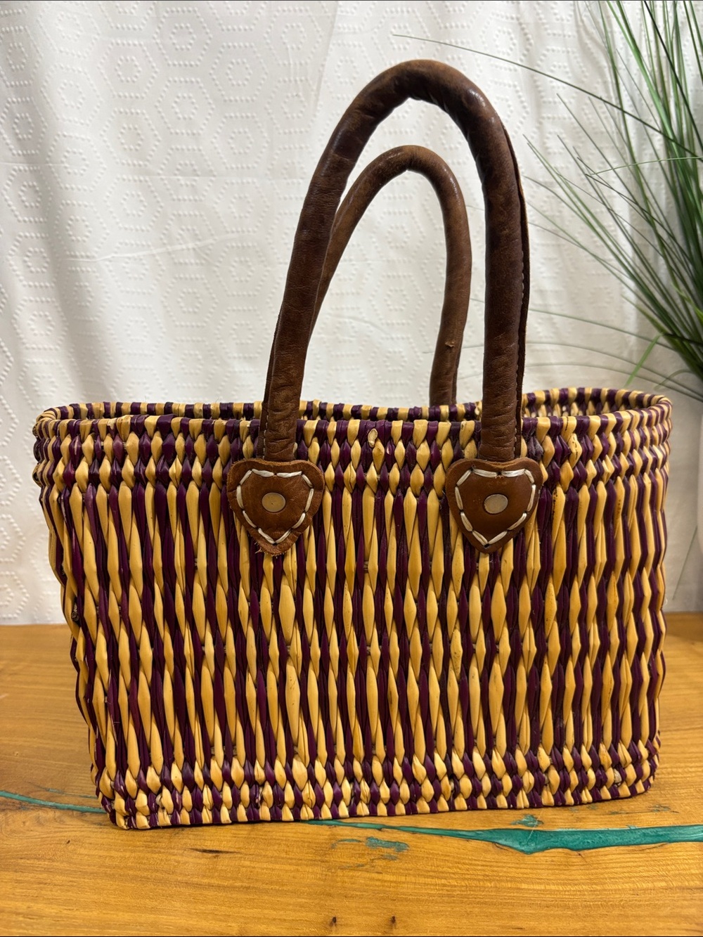 Raffia Tote Bag farmers market basket